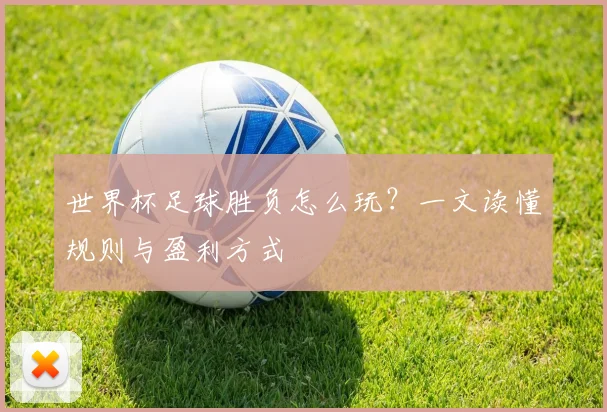 世界杯足球胜负怎么玩?一文读懂规则与盈利方式